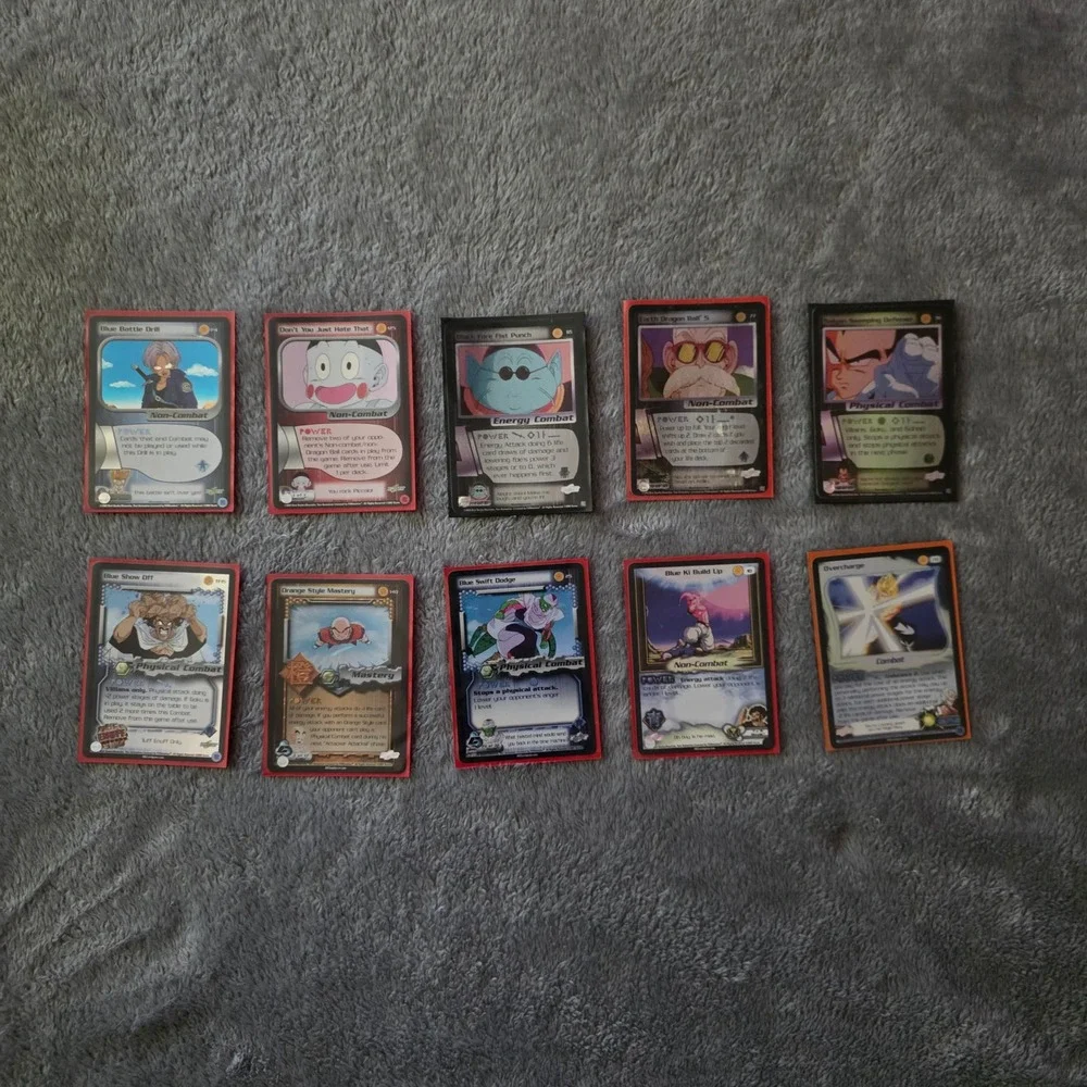 Dragon Ball Z TCG Card Lot 10pc Score Foil Holo Blue Swift Dodge Ki Build Up